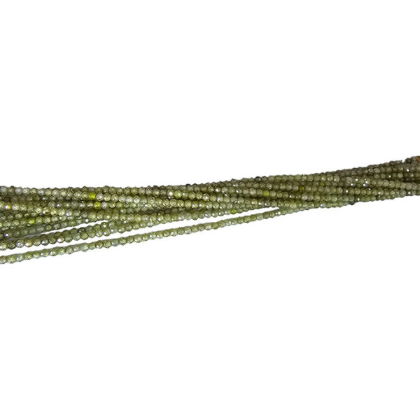 Cubic zirconia facet lys oliven 2mm