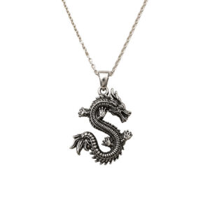 Vedhæng tibetansk sølv Drage 31x24x7mm, 1stk