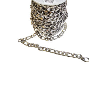 Figarokæde Stål 11,5x3,85mm, 1meter