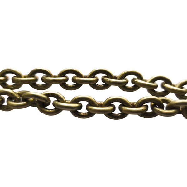 Ankerkæde stål forgyldt mørk mat 11,65×9,65×2,5mm 1m