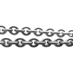 Ankerkæde stål forsølvet mat 11,65×9,65×2,5mm 1m