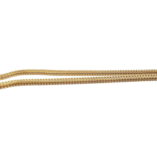 Rævehale forgyldt messing firkantet 4x4mm. 1m