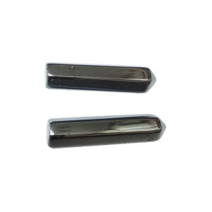 Hæmatit krystalform uden hul, 4x22mm, 2stk