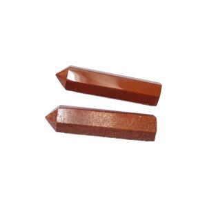 Jaspis rød krystalform uden hul, 4x22mm,