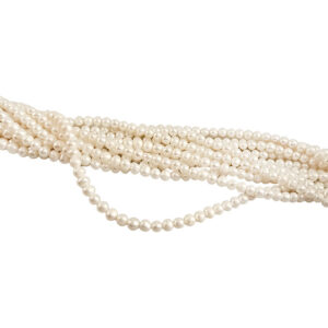 Ferskvandsperle hvid 6,5x5,5mm 1streng
