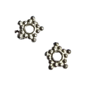 Perle sterlingsølv blomst ox 5benet 7x1,2mm 2stk