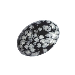 Cabochon snefnug obsidian 22x30mm 1stk