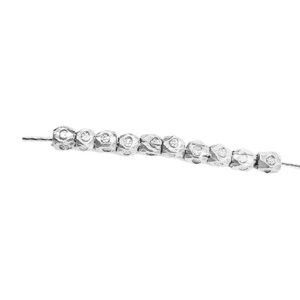 Perle Karensølv facet 2,2x2,2mm, 10stk