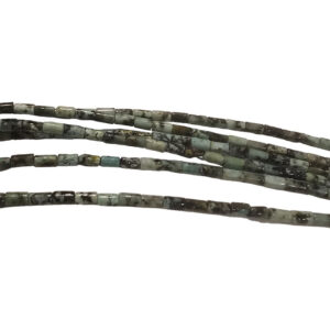 Tyrkis afrikansk poleret rør 2x4mm ca 35stk